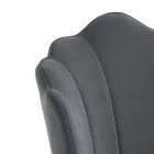 Karrige e dhomës së ngrënies me finiture prej pëlhure dhe metali prej ari 4 copë - e rafinuar Viadurini