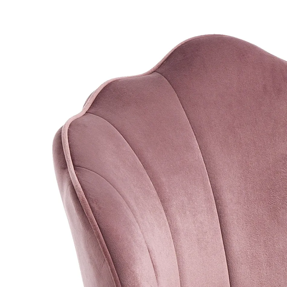 Karrige e dhomës së ngrënies me finiture prej pëlhure dhe metali prej ari 4 copë - e rafinuar Viadurini