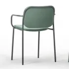 Karrige e Dhomës së ngrënies prej Pëlhure dhe Metalike Prodhuar në Itali 2 Copë - Sangria Viadurini