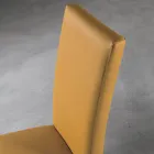 Karrige e dhomës së ndenjes me dizajn sediljeje prej druri dhe eko-lëkure Prodhuar në Itali - Agostina Viadurini