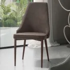 Karrige e dhomës së ndenjes prej pëlhure me sedilje në formë dhe të veshur me susta 4 copë - Isaak Viadurini