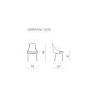 Karrige e dhomës së ndenjes prej pëlhure me sedilje në formë dhe të veshur me susta 4 copë - Isaak Viadurini