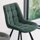 Karrige e dhomës së ndenjes në pëlhurë të veshur me susta me model 4-copë - Raggia Viadurini