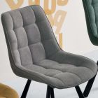Karrige e dhomës së ndenjes me pëlhurë e veshur me susta me model 4 copë - Raggia Viadurini