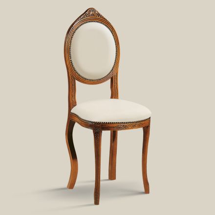 Karrige e stilit klasik me dru arre të veshur me susta Prodhuar në Itali - Elegante Viadurini