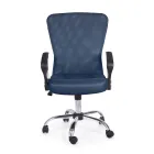 Karrige zyre me mbajtes krahesh ne çelik dhe poliester me ngjyra - Barberina Viadurini