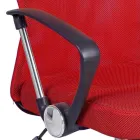 Karrige zyre me mbajtes krahesh ne çelik dhe poliester me ngjyra - Barberina Viadurini