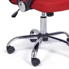 Karrige zyre me mbajtes krahesh ne çelik dhe poliester me ngjyra - Barberina Viadurini