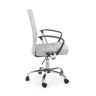 Karrige zyre me mbajtes krahesh ne çelik dhe poliester me ngjyra - Barberina Viadurini