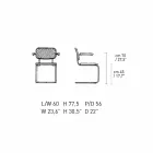 Karrige zyre kashte me strukturë çeliku dhe druri Prodhuar në Itali - Baviera Viadurini