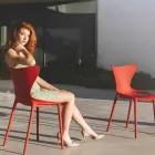 Karriget e Kopshtit me Stackable Design në Polipropilen 4 Copë - Dashuri nga Vondom Viadurini