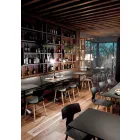 Prodhuar në Itali Karriget e ngrënies prej druri dhe polipropileni, 2 copë - tërfili Viadurini