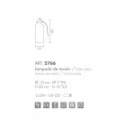 Llambë tryeze Selene Bossa Nova H10 H 26cm në gotë qelibari të çelur Viadurini