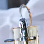 Llambë tryeze Selene Bossa Nova H15 H 21cm në gotë qelibari të çelur Viadurini