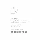 Llambë tryeze Selene Bossa Nova H15 H 21cm në gotë qelibari të çelur Viadurini