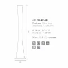 Selene Hourglass lulëzon dyshemenë prej xhami glass36 H175cm Viadurini