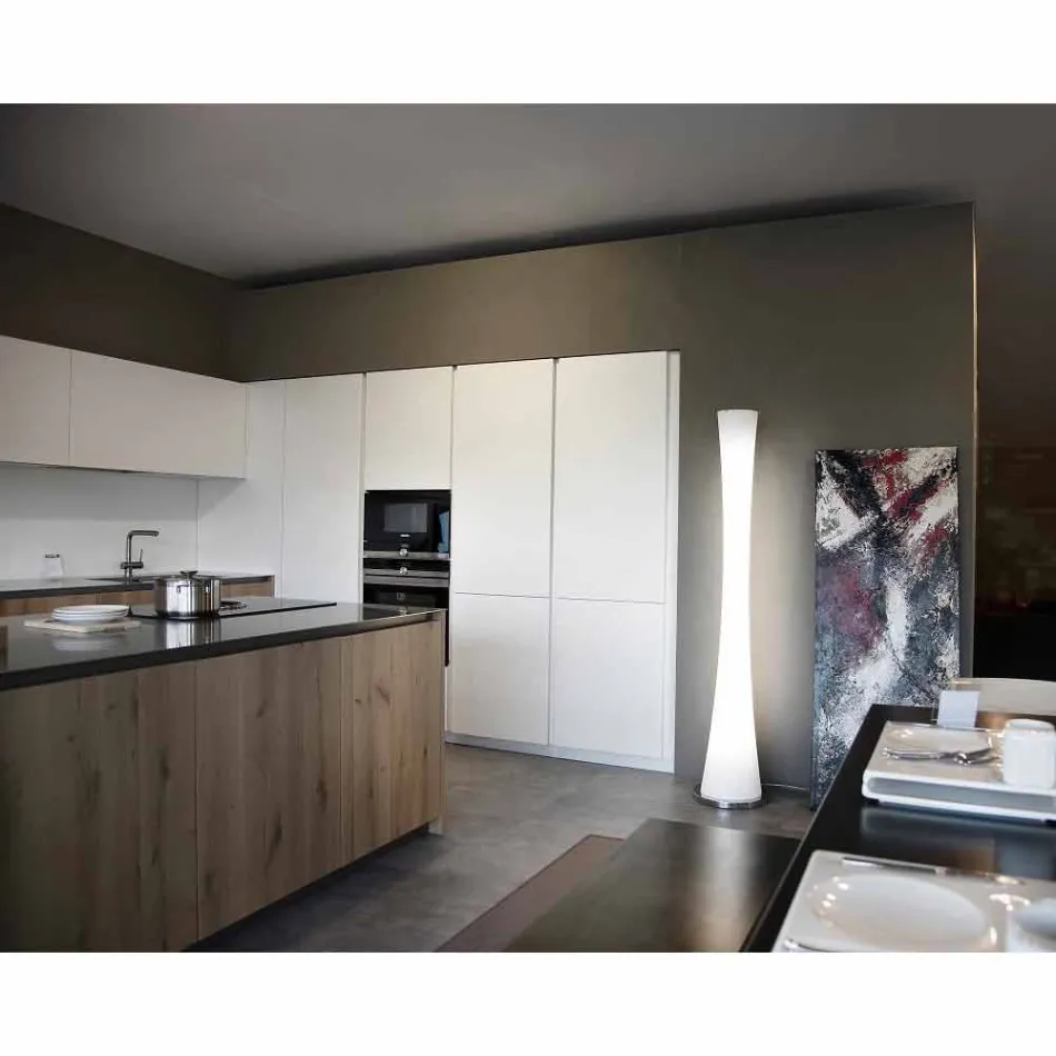 Selene Hourglass lulëzon dyshemenë prej xhami glass36 H175cm Viadurini