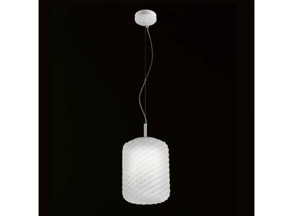 Selene Domino llambë varëse prej xhami në lulëzim Ø21 H 27/140 cm Viadurini