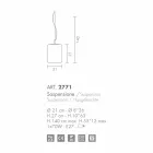 Selene Domino llambë varëse prej xhami në lulëzim Ø21 H 27/140 cm Viadurini