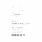 Selene Domino llambë tryezë e bardhë në lulëzim bl27 H 30cm Viadurini