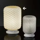 Llambë tryeze Selene Domino H21 H30cm, gotë e çelur e bërë në Itali Viadurini