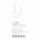 Llambadar qelqi i punuar me dorë Selene Domino bl27 H 27 / 140cm Viadurini