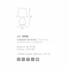 Selene Forever llambë tryezë e bardhë në lule bl34 H 55cm Viadurini