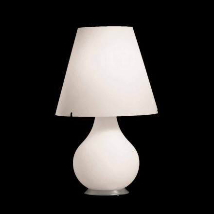Selene Forever llambë tryezë e bardhë në lule bl34 H 55cm Viadurini