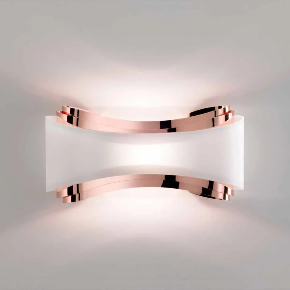 Selene Ionica aplikative 32x10 H16cm në çelik dhe qelqi të bërë në Itali Viadurini