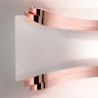 Selene Ionica aplikative 32x10 H16cm në çelik dhe qelqi të bërë në Itali Viadurini