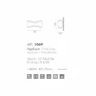 Selene Ionica aplikative 32x10 H16cm në çelik dhe qelqi të bërë në Itali Viadurini