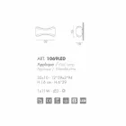 Selene Ionica aplikative 32x10 H16cm në çelik dhe qelqi të bërë në Itali Viadurini