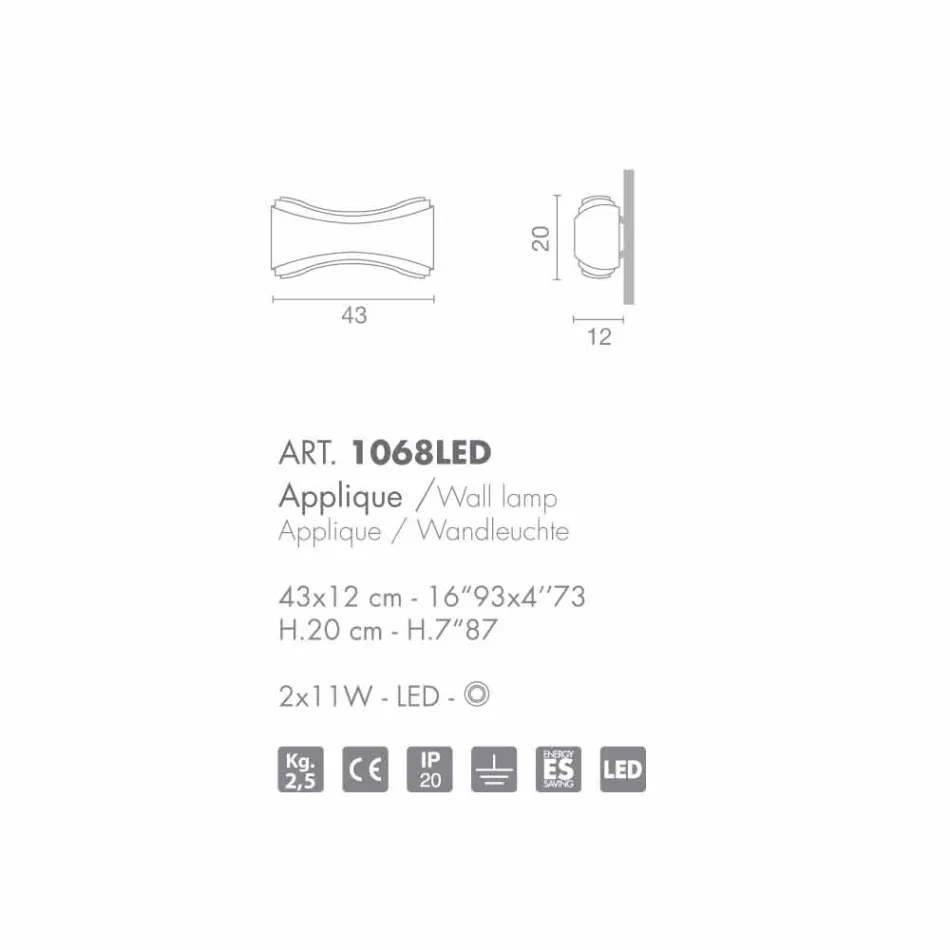 Selene Ionica çeliku i punuar me dorë dhe aparat xhami 43x12 H 20cm Viadurini