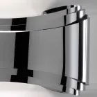 Llambë muri Selene Ionica e bërë në Itali, 30x10 H16cm, qelqi dhe çeliku Viadurini