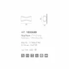 Llambë muri Selene Ionica e bërë në Itali, 30x10 H16cm, qelqi dhe çeliku Viadurini