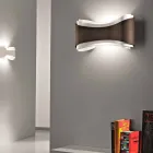 Llambë muri Selene Ionica e bërë në Itali, 40x12H20cm, çelik dhe qelqi Viadurini