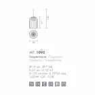 Selene Kluvì llambë varëse xhami në lulëzim Ø19 H 27 / 150cm Viadurini