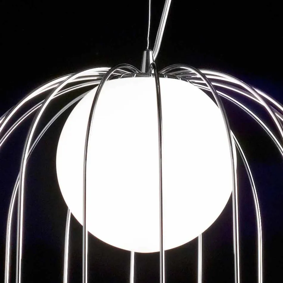 Selene Kluvì llambë varëse xhami në lulëzim Ø33 H 41/150 cm Viadurini