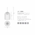 Selene Kluvì llambë varëse xhami në lulëzim Ø33 H 41/150 cm Viadurini