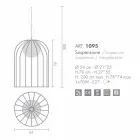 Selene Kluvì llambë varëse xhami në lulëzim Ø54 H 70 / 200cm Viadurini