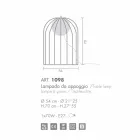 Llambë tryeze e projektimit Selene Kluvì në gotë të çelur Ø54 H 70cm Viadurini