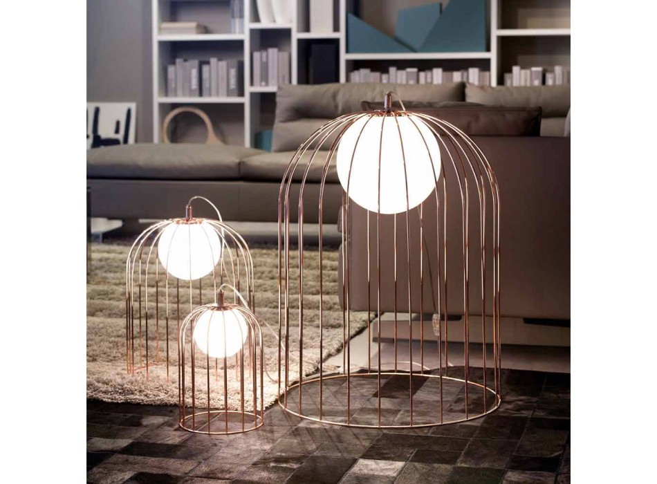 Selene Kluvì llambë moderne e tryezës së qelqit në lulëzim Ø33 H41cm Viadurini