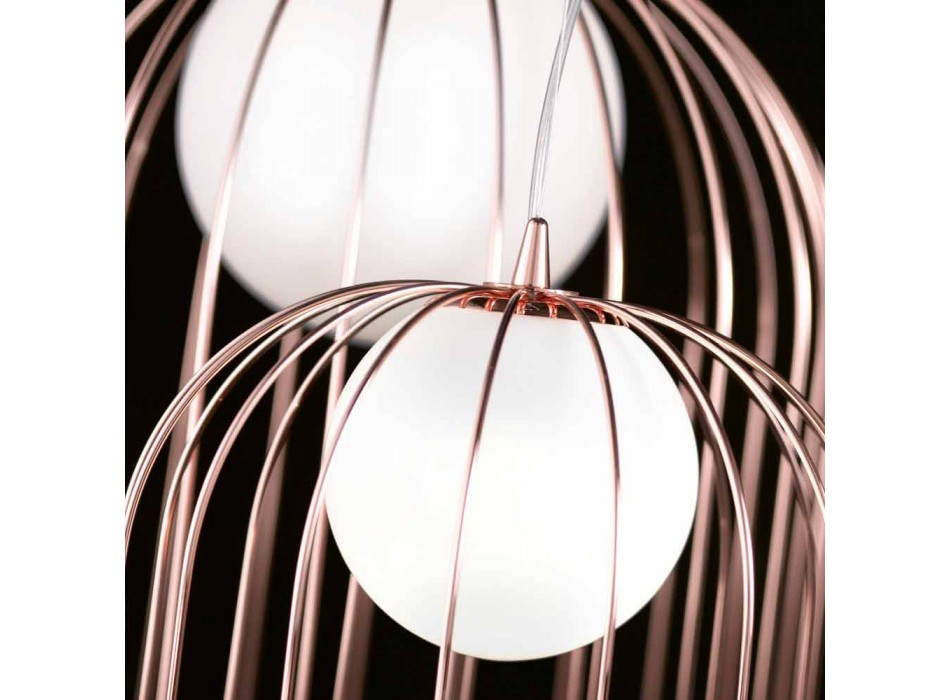 Selene Kluvì llambë moderne e tryezës së qelqit në lulëzim Ø33 H41cm Viadurini