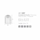 Selene Kluvì llambë moderne e tryezës së qelqit në lulëzim Ø33 H41cm Viadurini