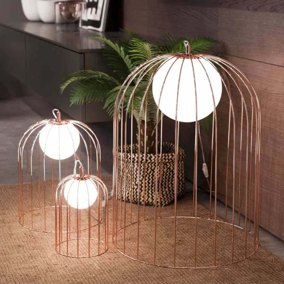 Selene Kluvì xhami në lulëzim dhe llambë metalike Ø19 H 27cm Viadurini