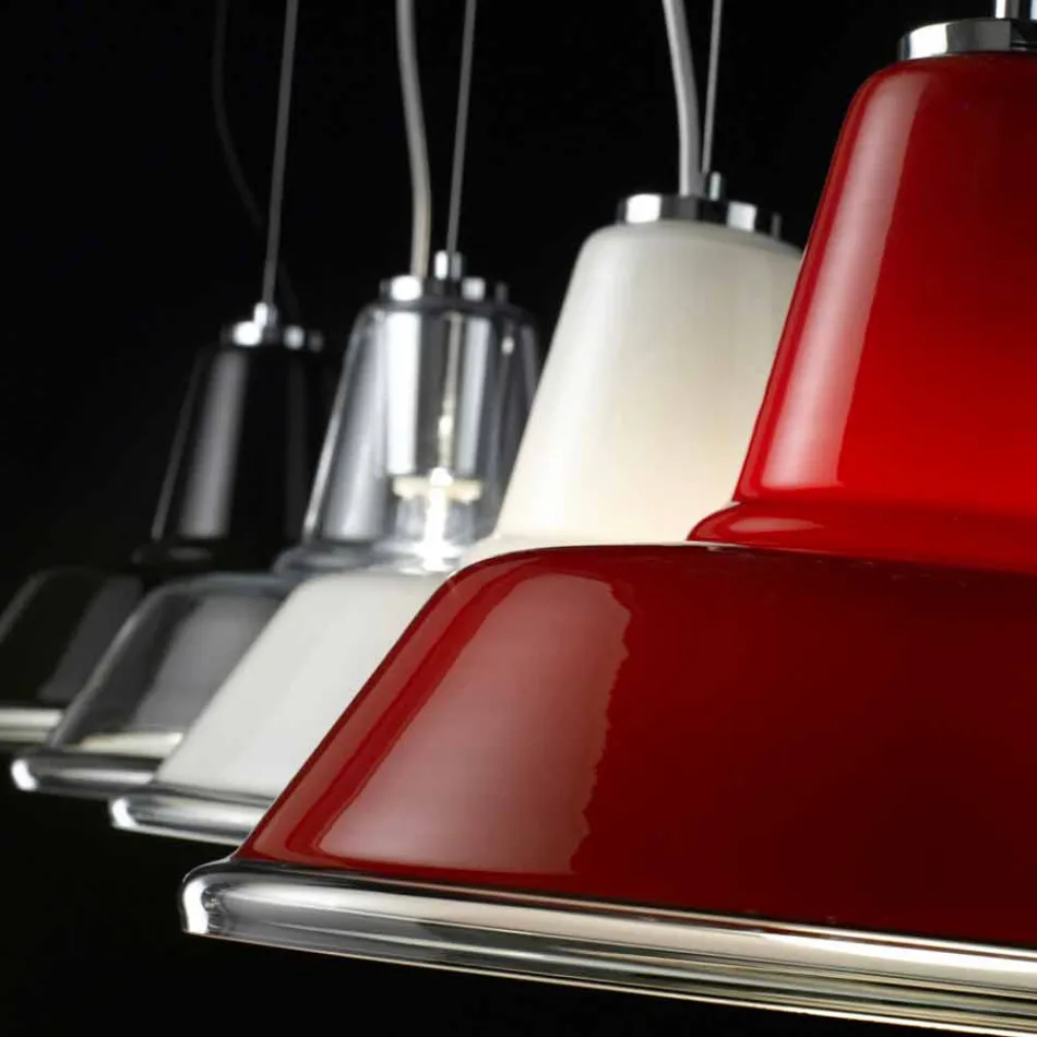 Selene Lampara llambë varëse xhami në lulëzim Ø37 H 24/140 cm Viadurini