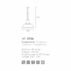 Selene Lampara llambë varëse xhami në lulëzim Ø37 H 24/140 cm Viadurini