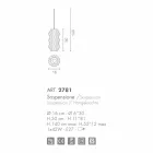 Selene Origami llambë varëse prej xhami në lulëzim H16 H 30 / 140cm Viadurini