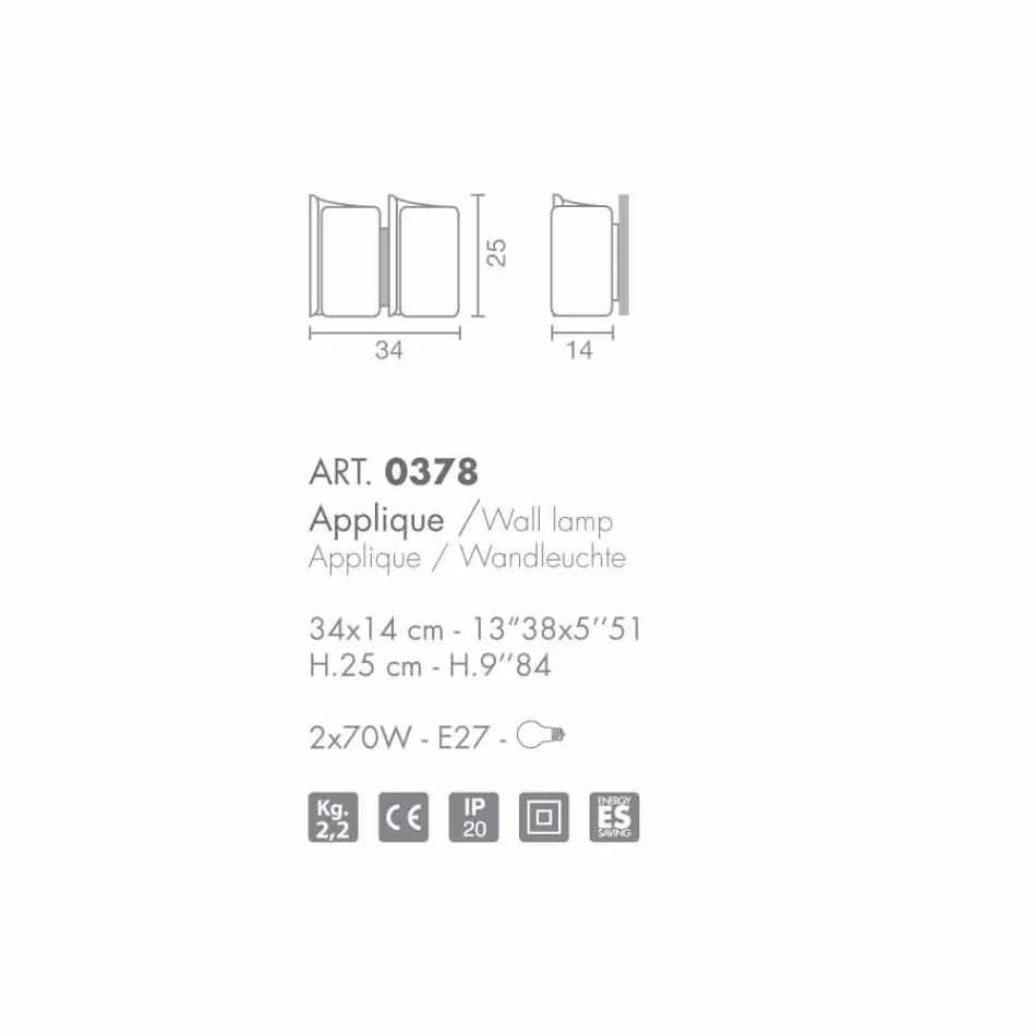Selene Papiro krem i mbuluar me krem akrilik 34x14 H25cm i bërë në Itali Viadurini