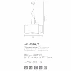 Llambë varëse e bardhë Selene Papiro në kristal Ø65 x H 140 cm Viadurini